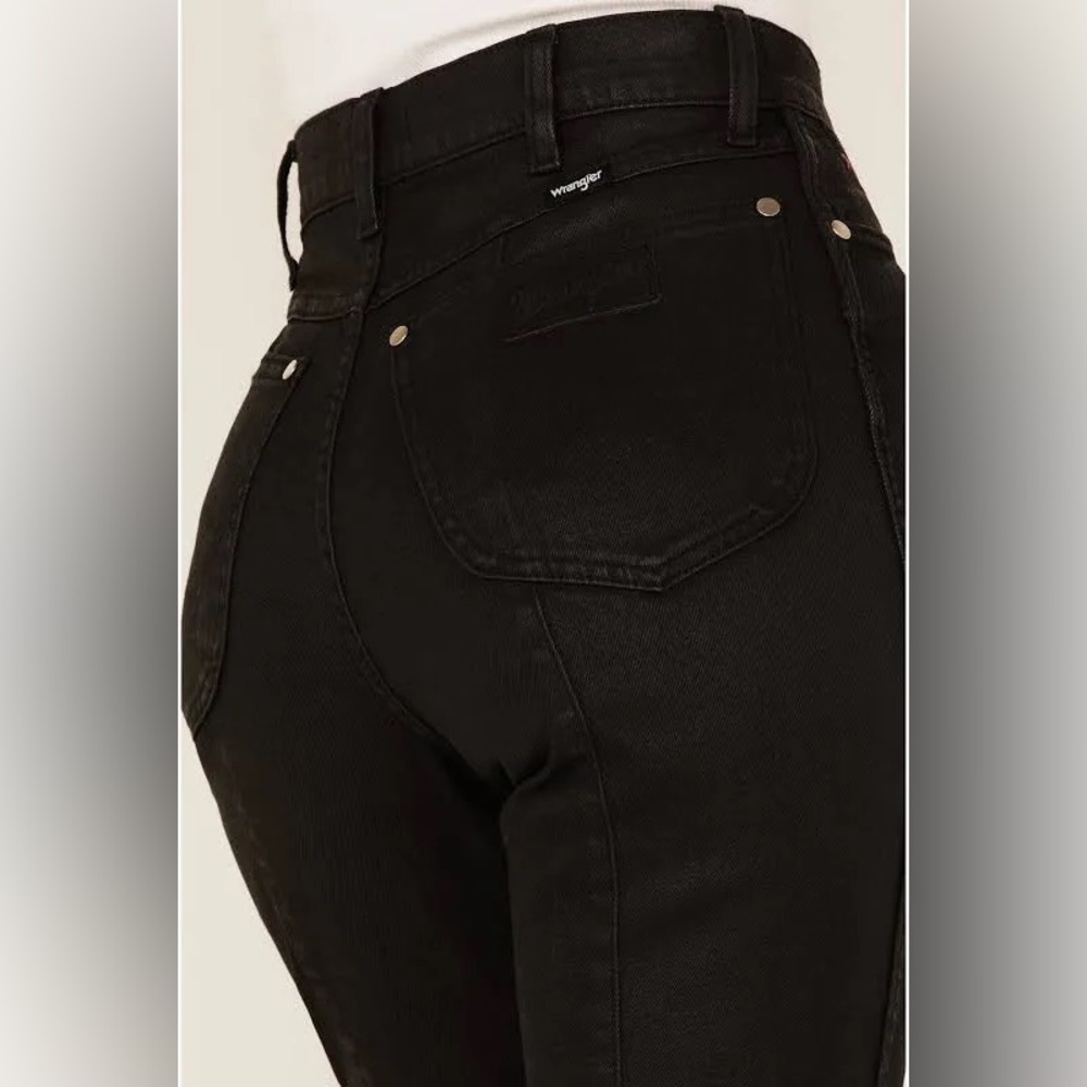 Wrangler Black Flare Women's Jeans - Picture 4 of 12